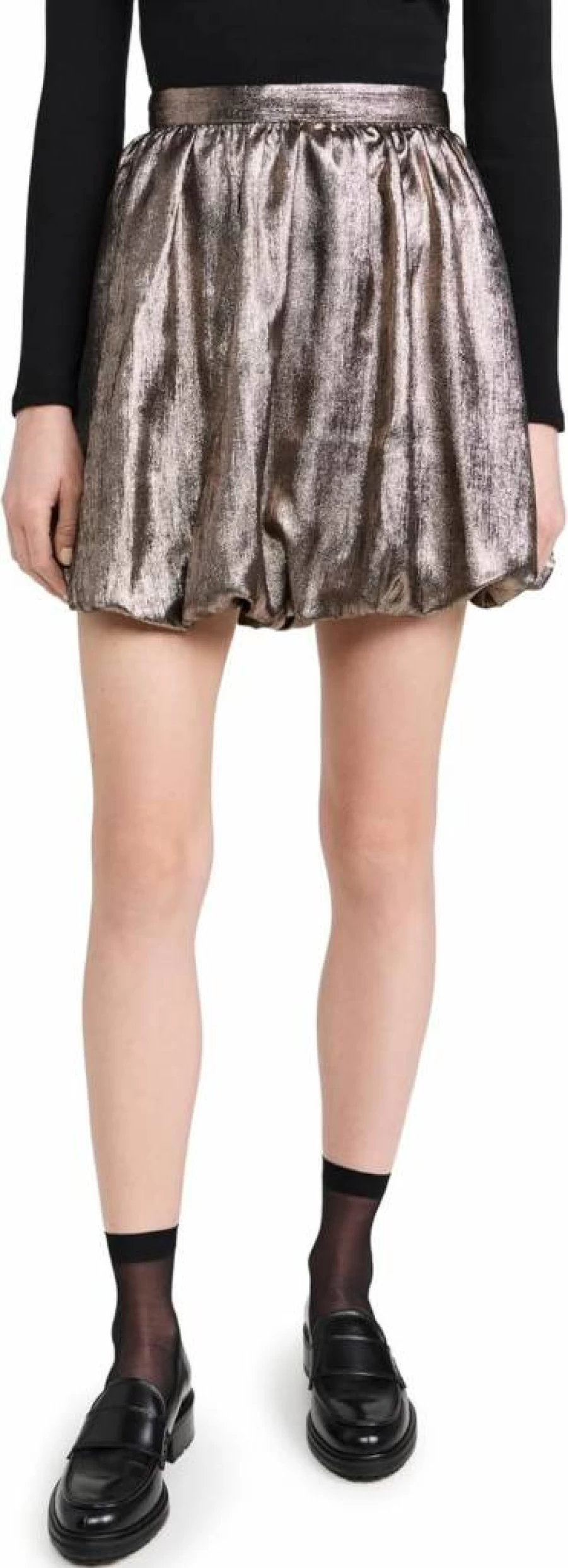 Madewell Women's Bubble Hem Denim Mini Skirt - High Waisted A-Line Vintage Style Short Skirt